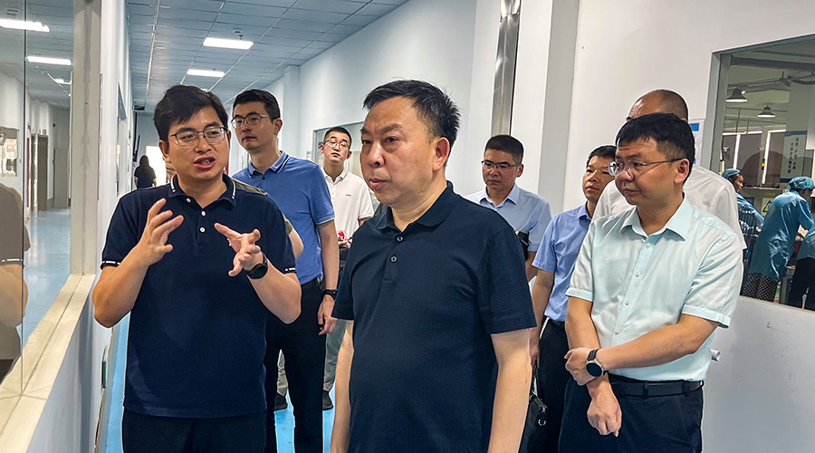 江苏省镇江市新区管委会领导莅临亚游集团储能江苏工厂调研指导